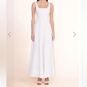 STAUD WELLS MAXI DRESS WHITE